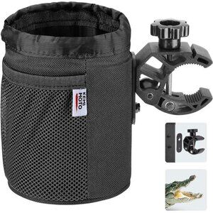 Motorcycle Cup Holder, Oxford Fabric Motorcycle Drink Holder with 0.6"-1.5"Clamp